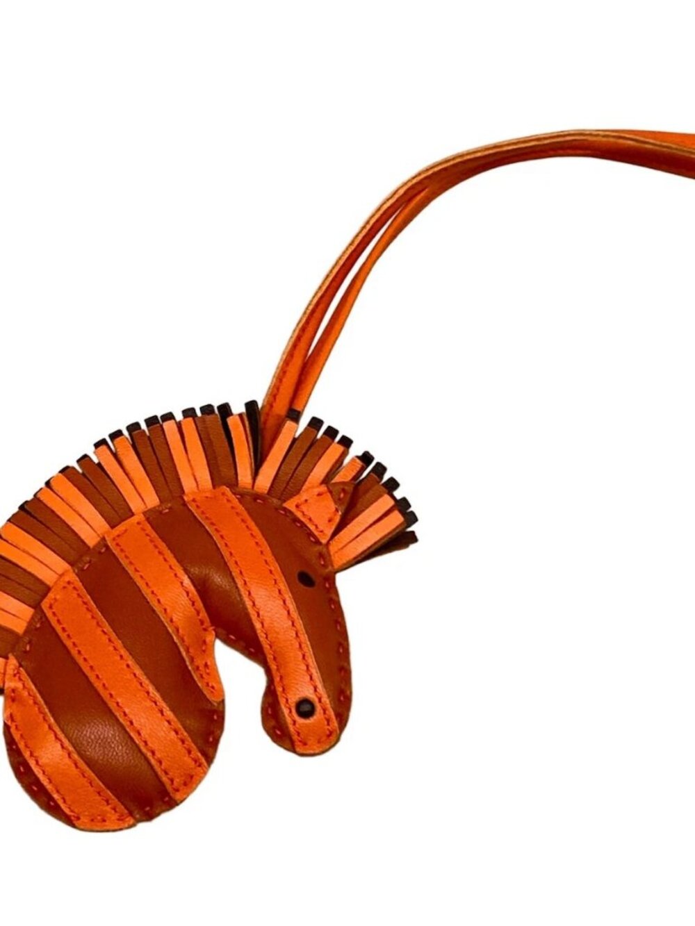 HERMES Geegee Savannah Orange Poppy Rouge Sellier Agneau Milo Z Bag Charm
